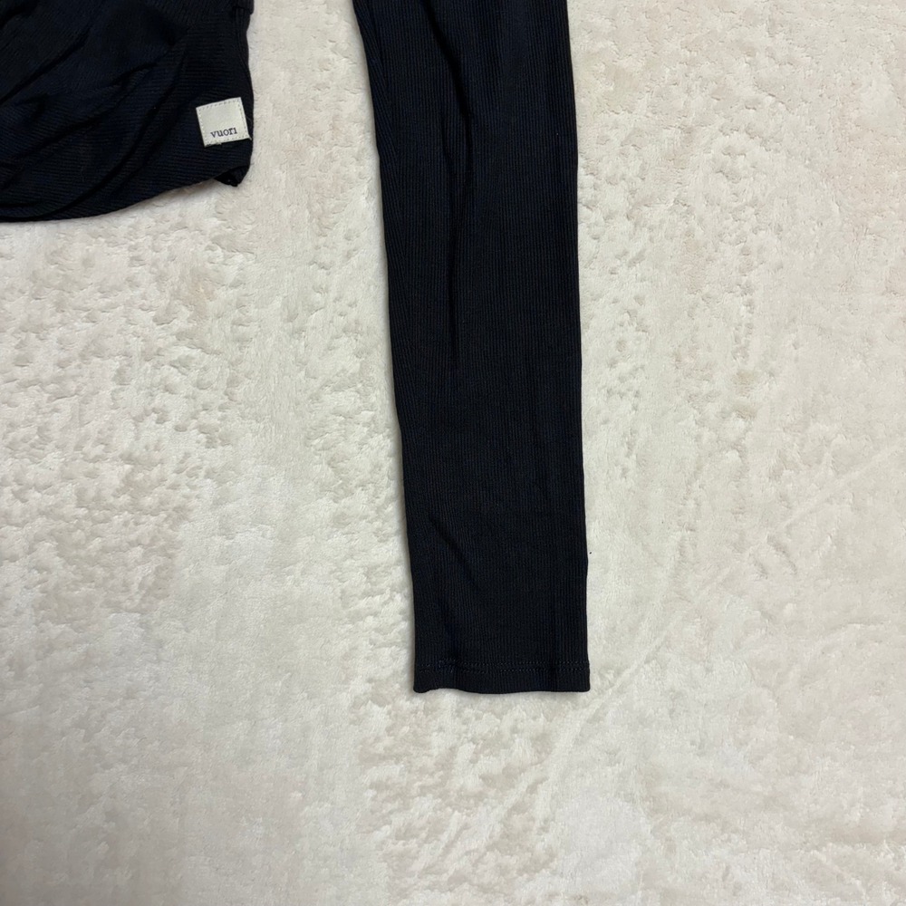 Vuori Womens Long Sleeve Cove Twist Tee Size XL Black Ribbed Athleisure VW1114 - Picture 5 of 12